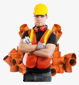 Construction Worker White Background, HD Png Download, Transparent PNG