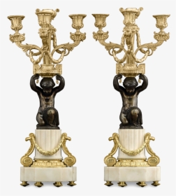 Louis Xvi Marble, Ormolu And Patinated Bronze Candelabra - Ormolu, HD Png Download, Transparent PNG