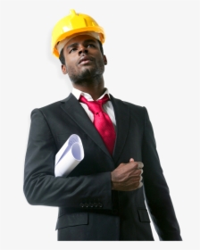 Construction Engineer Wearing Yellow Safety Hat - Hard Hat, HD Png Download, Transparent PNG