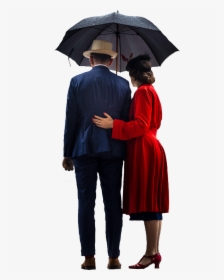 Personcouple Standing Under An Umbrella , Png Download - Human With Umbrella Png, Transparent Png, Transparent PNG