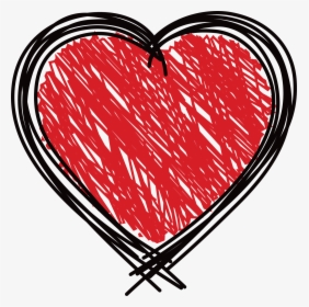 Heart Doodle Drawing Clip Art Graffiti Painted - Heart Pencil Vector, HD Png Download, Transparent PNG