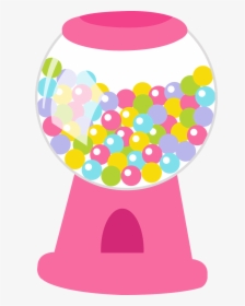Transparent Candy Clipart Png - Pink Gumball Machine Clipart, Png Download, Transparent PNG