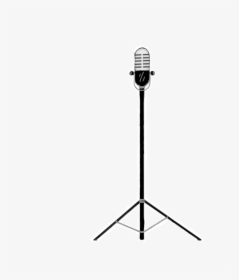Microphone Stands Drawing - Microphone Stand Drawing, HD Png Download, Transparent PNG