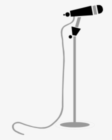 Microphone Emoji Png - Microphone Stand Clip Art, Transparent Png, Transparent PNG