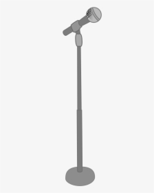 Transparent Mic Vector Png - Microphone With Stand Clipart, Png Download, Transparent PNG