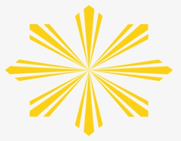 Stripes, Yellow, Sun, Sunlight, Warmth, Heat, Light - 8 Sun Rays Of The Philippine Flag, HD Png Download, Transparent PNG