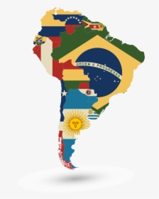 Clip Art Flag Of South America - South America Map Small, HD Png Download, Transparent PNG