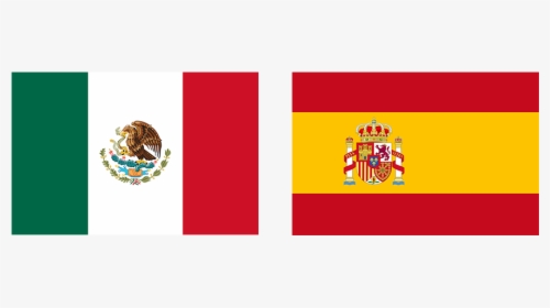 The Flags Of Mexico & Spain - Mexican Flag And The Spain Flag, HD Png Download, Transparent PNG