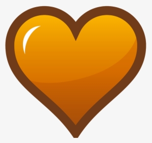 Heart Clipart Png File Tag List, Heart Clip Arts Svg - Heart Clipart Orange, Transparent Png, Transparent PNG