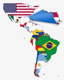 Banyan Aircraft Broker Latin America Map - World Map By Flags, HD Png Download, Transparent PNG