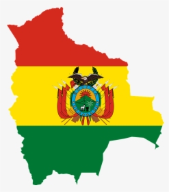 Transparent Latin Png - Bolivia Map With Flag, Png Download, Transparent PNG