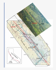 Parkfield San Andreas Fault Line Map, HD Png Download, Transparent PNG