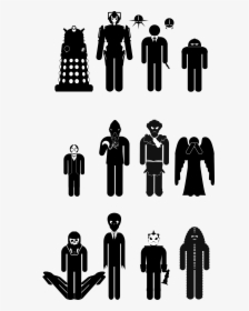 Doctor Who Monsters Silhouette, HD Png Download, Transparent PNG