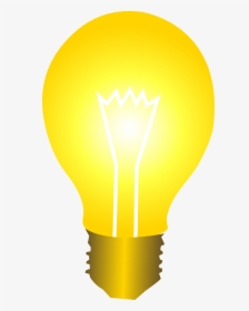 Bright Yellow Idea Light Bulb Hd Photos Clipart - Bright Yellow Light Bulb, HD Png Download, Transparent PNG
