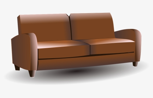 Couch Clip Art Download - Brown Couch Clipart, HD Png Download, Transparent PNG